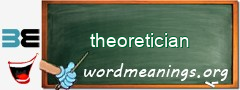 WordMeaning blackboard for theoretician